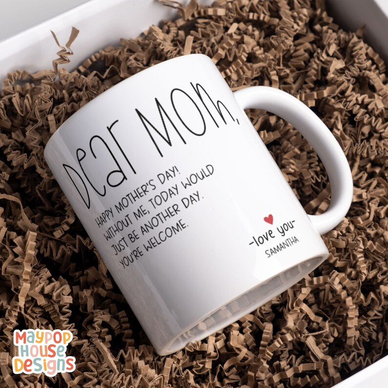 Personalized Funny Mom Mug – Custom Coffee Cup for Mom – Sarcastic Mother’s Day or Birthday Gift for Mom