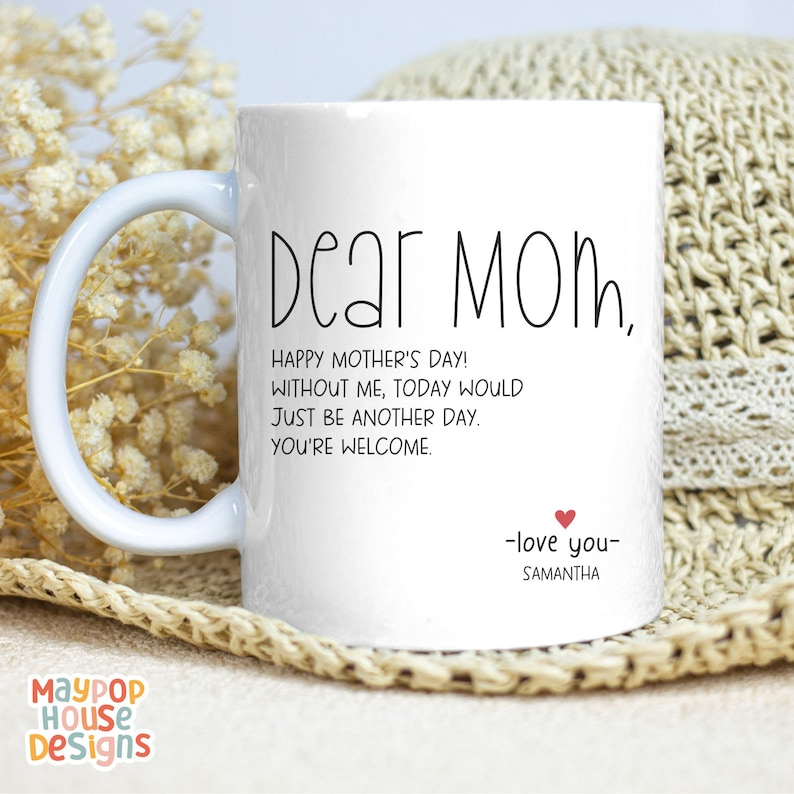 Personalized Funny Mom Mug – Custom Coffee Cup for Mom – Sarcastic Mother’s Day or Birthday Gift for Mom