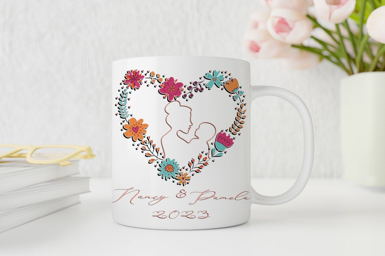Personalized Our First Mother’s Day Mug – Custom Name Coffee Cup – First Time Mom Gift – 11oz Ceramic New Mom Keepsake