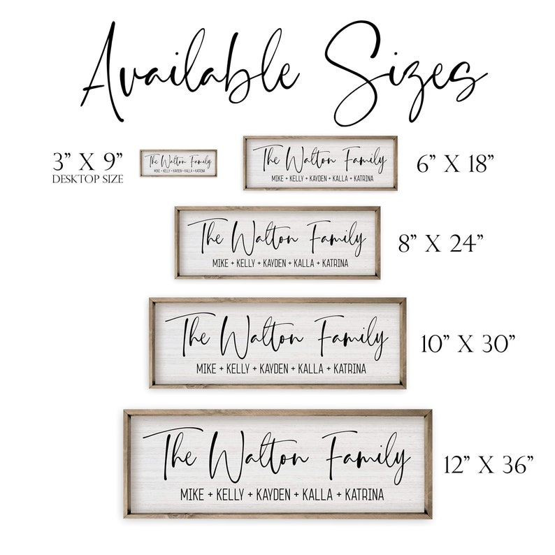 Personalized Family Name Sign - Custom Framed Canvas Sign With Last Name And Family Members' Names - Perfect Wedding Or Housewarming Gift, Mother's Day Gift
