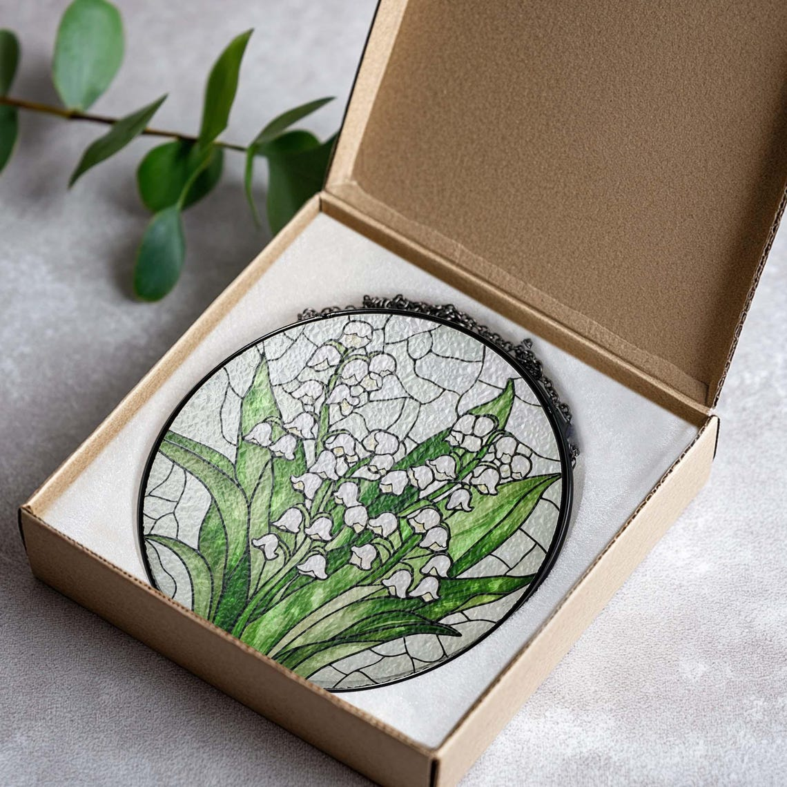 Stained Glass Lily Of The Valley Flower Suncatcher Mother's Day Gift May Birth Month Flower Grandma Gift Glass Suncatcher Family Gift Idea