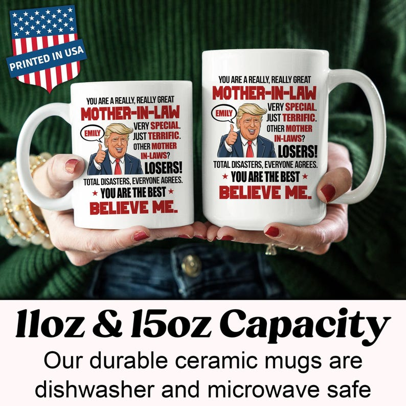 Funny Mother-in-Law Mug – Personalized Gift from Bride or Groom, Perfect Birthday or Mother’s Day Present