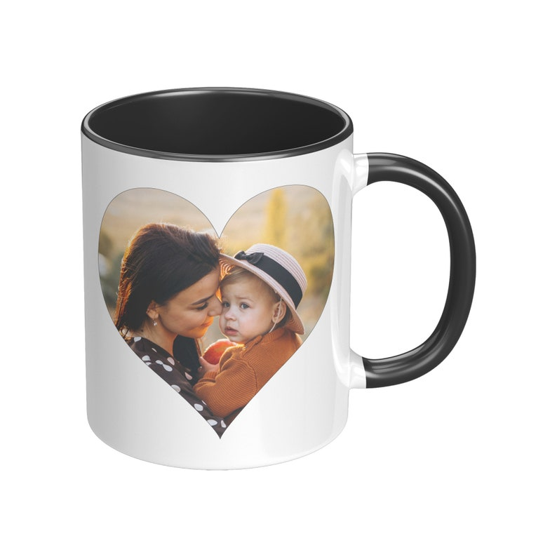 Custom Photo Mug for Mom – Baby Picture in Heart Shape, Perfect Gift for Her