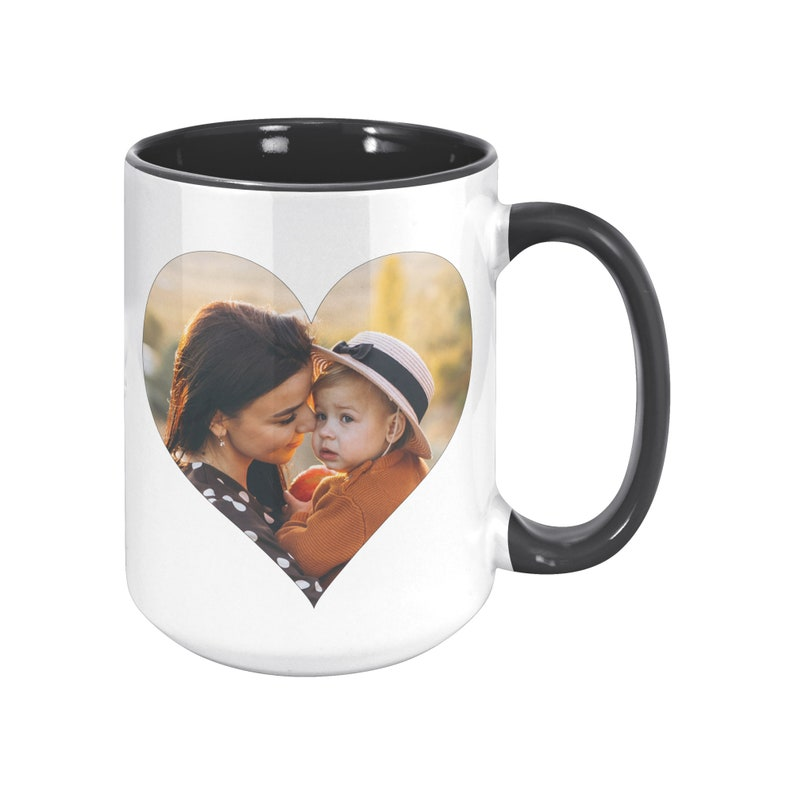 Custom Photo Mug for Mom – Baby Picture in Heart Shape, Perfect Gift for Her
