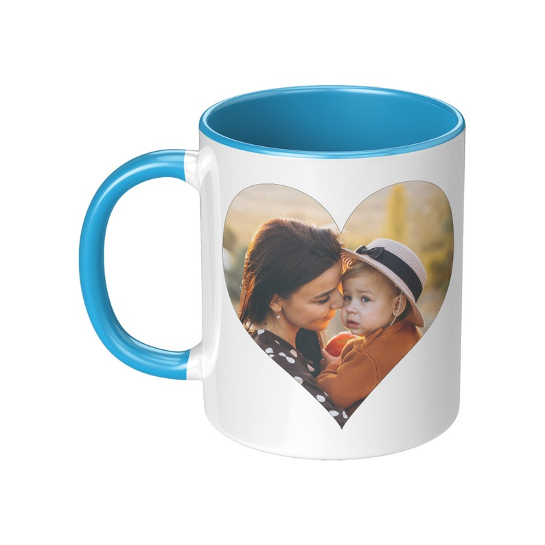 Custom Photo Mug for Mom – Baby Picture in Heart Shape, Perfect Gift for Her