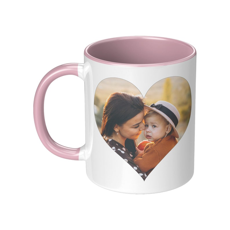 Custom Photo Mug for Mom – Baby Picture in Heart Shape, Perfect Gift for Her