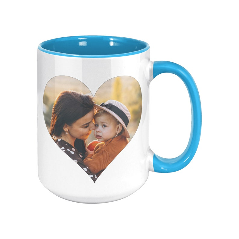 Custom Photo Mug for Mom – Baby Picture in Heart Shape, Perfect Gift for Her