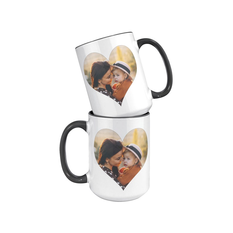 Custom Photo Mug for Mom – Baby Picture in Heart Shape, Perfect Gift for Her