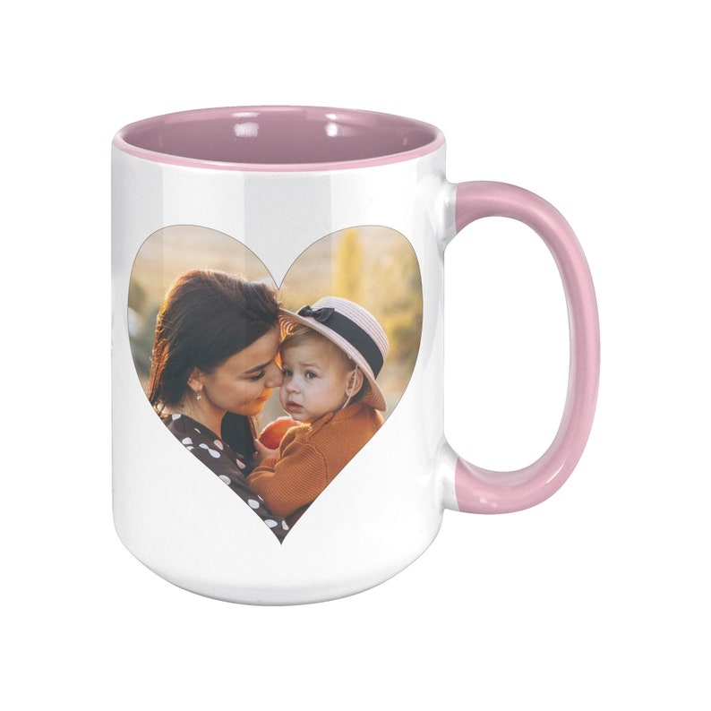 Custom Photo Mug for Mom – Baby Picture in Heart Shape, Perfect Gift for Her