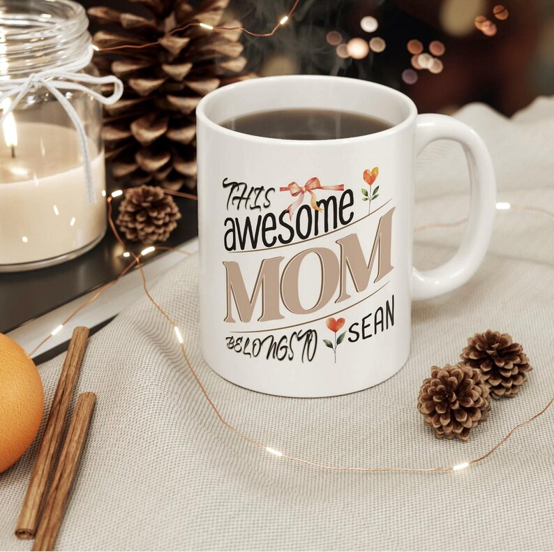 Mom Mug with Names, Mama Cup, Mother's Day Gift Coffee 2026 Mommy to Be