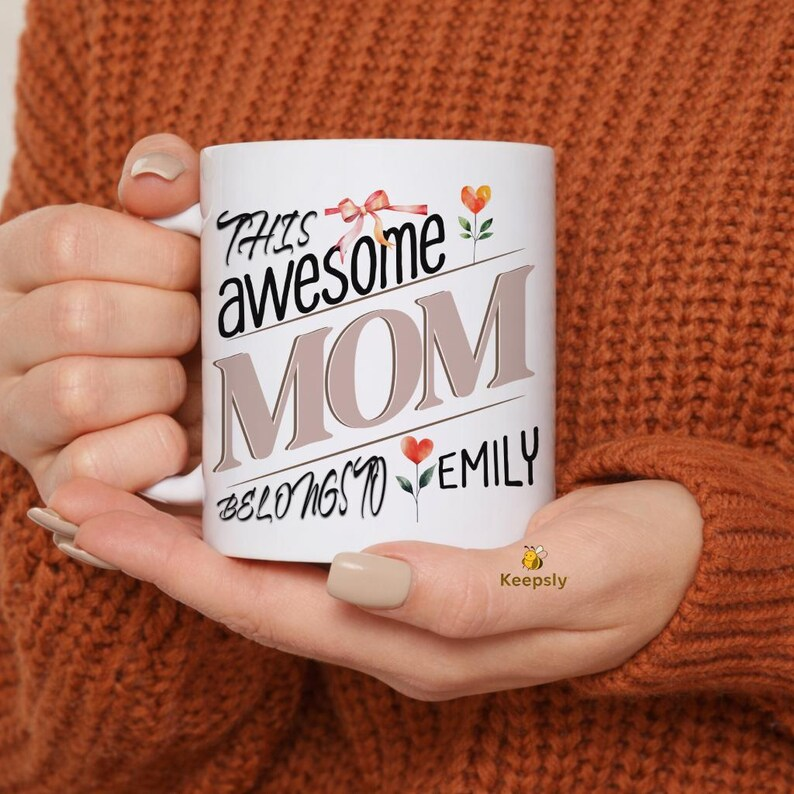Mom Mug with Names, Mama Cup, Mother's Day Gift Coffee 2026 Mommy to Be