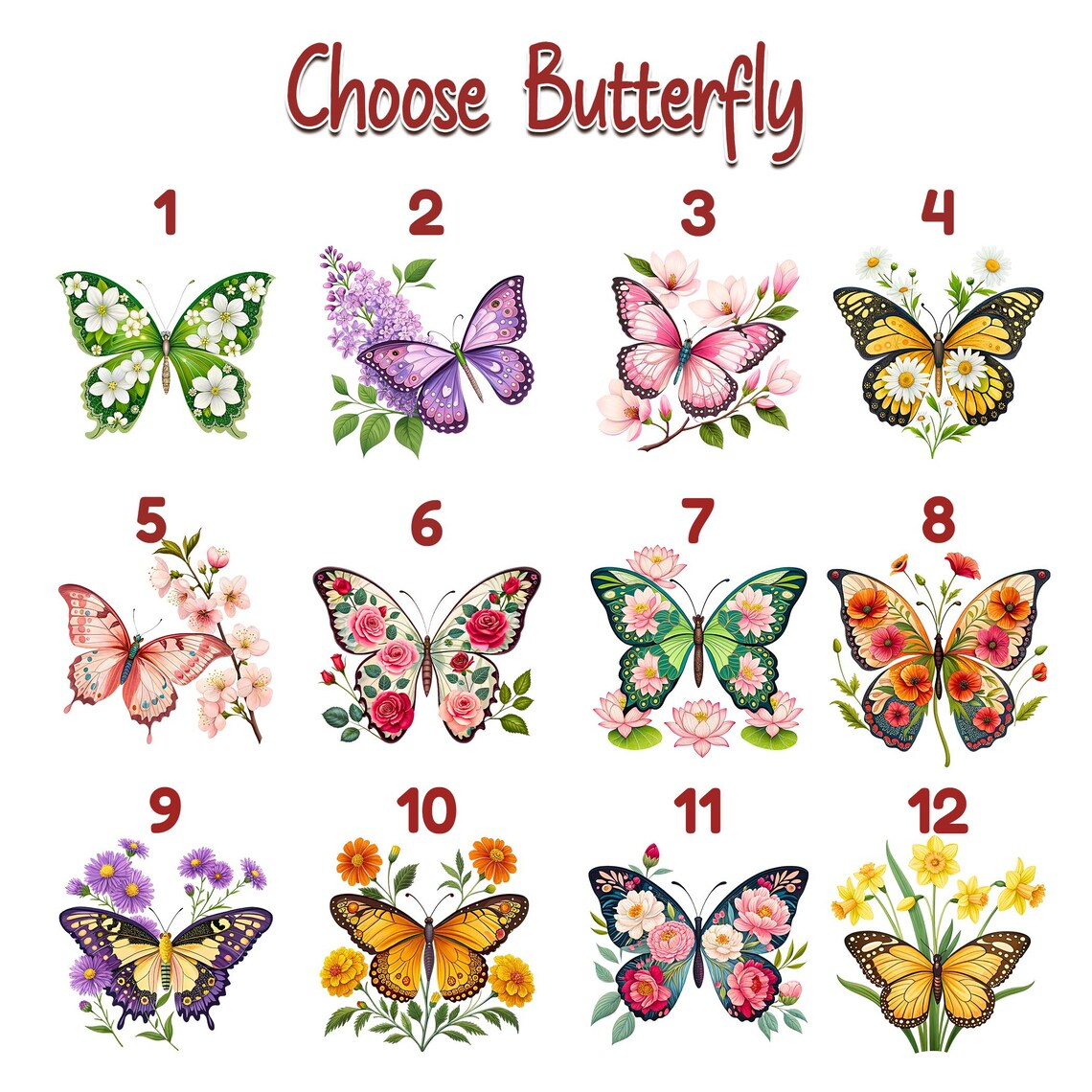 Personalized Mom Glass Suncatcher, Mother's Day Gift for Grandma Nini Mum Nan, Custom Butterfly & Birth Month Flower with Grandkids’ Names