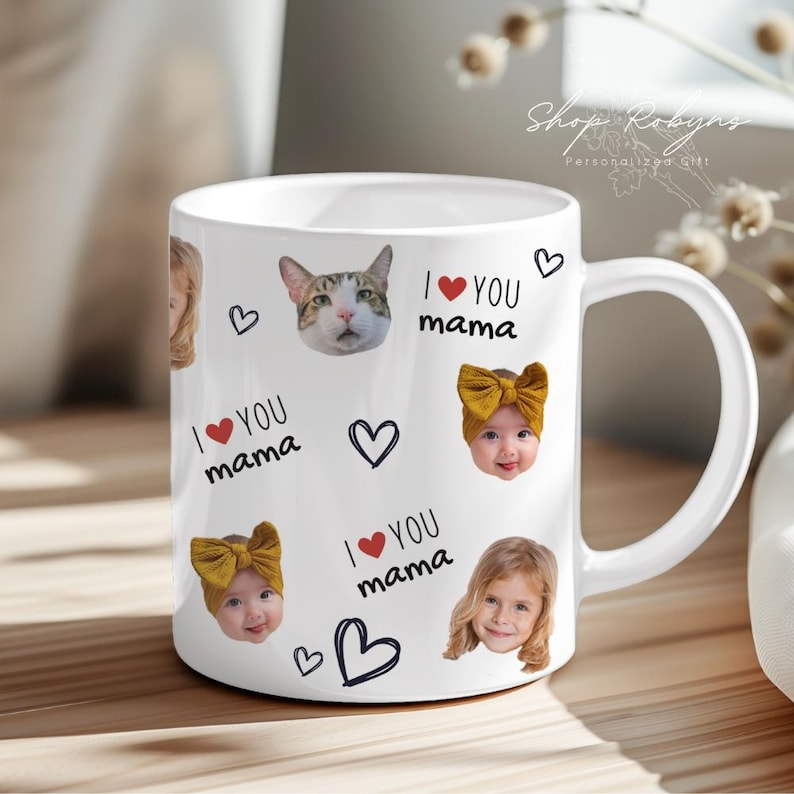 Personalized Photo Coffee Mug: Custom Pet & Baby Face Gift