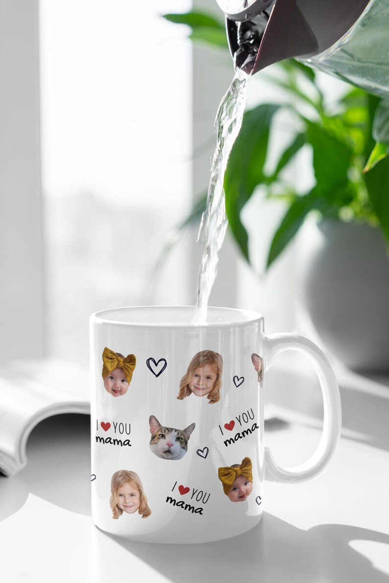 Personalized Photo Coffee Mug: Custom Pet & Baby Face Gift