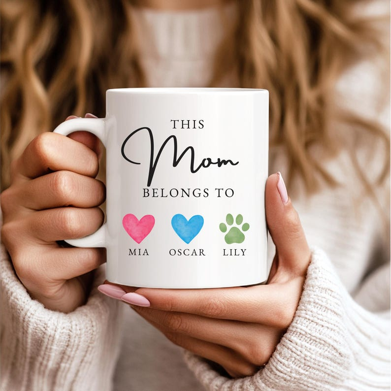 Personalized Mug for Mom – Perfect Mother’s Day, Birthday Gift for Dog & Cat Moms