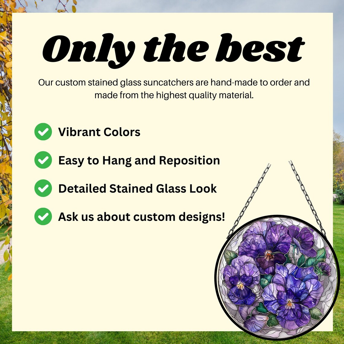 Violet February Artful Birth Month Suncatcher for Mothers Day Birthday Gift for Her Mom Wife Mother Grandmother