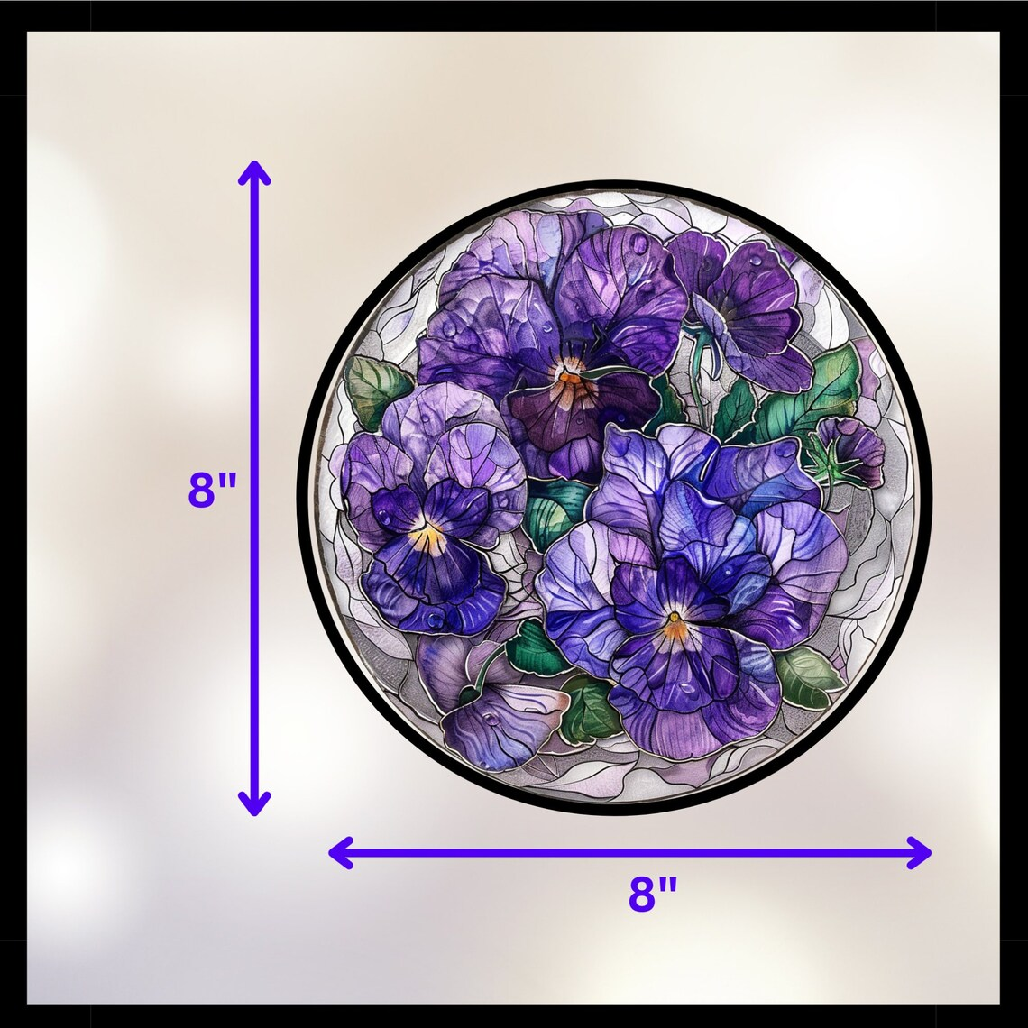 Violet February Artful Birth Month Suncatcher for Mothers Day Birthday Gift for Her Mom Wife Mother Grandmother