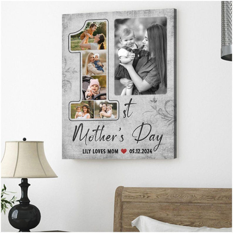 First Time Mother’s Day Gift | First Time Mom | Personalized Canvas Print | Gifts For Mom | 1st Mother’s Day Gift | Happy First Mothers Day