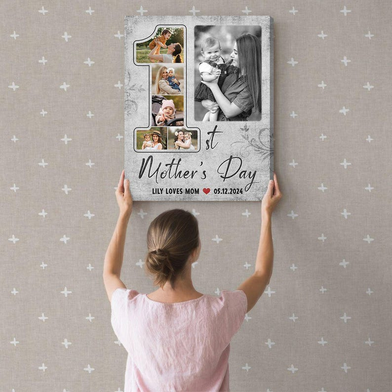 First Time Mother’s Day Gift | First Time Mom | Personalized Canvas Print | Gifts For Mom | 1st Mother’s Day Gift | Happy First Mothers Day