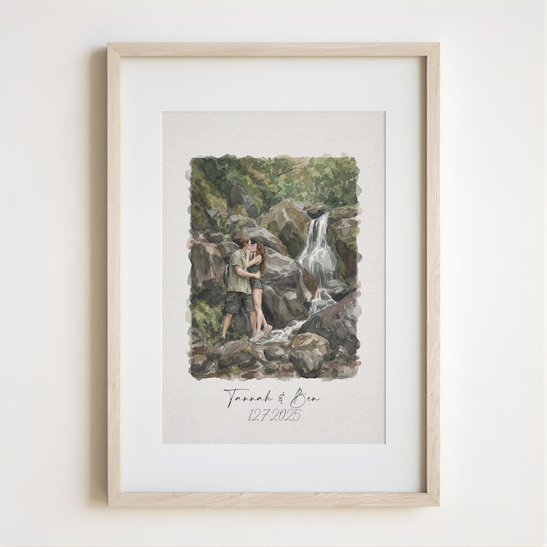 Personalized Family Portrait, Digital Print, Custom Family Gift, Christmas Gift, Mothers Day, Digital Portrait Poster, Wall Art Canvas