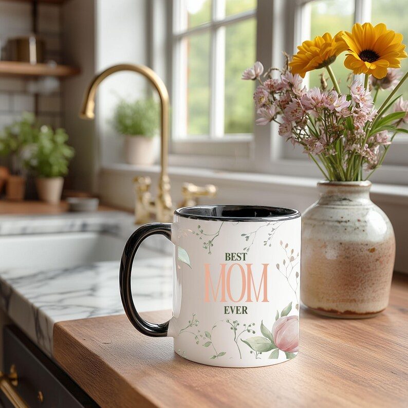 Best Mom Ever Accent Mug – Perfect Mother’s Day & Birthday Gift for Mom