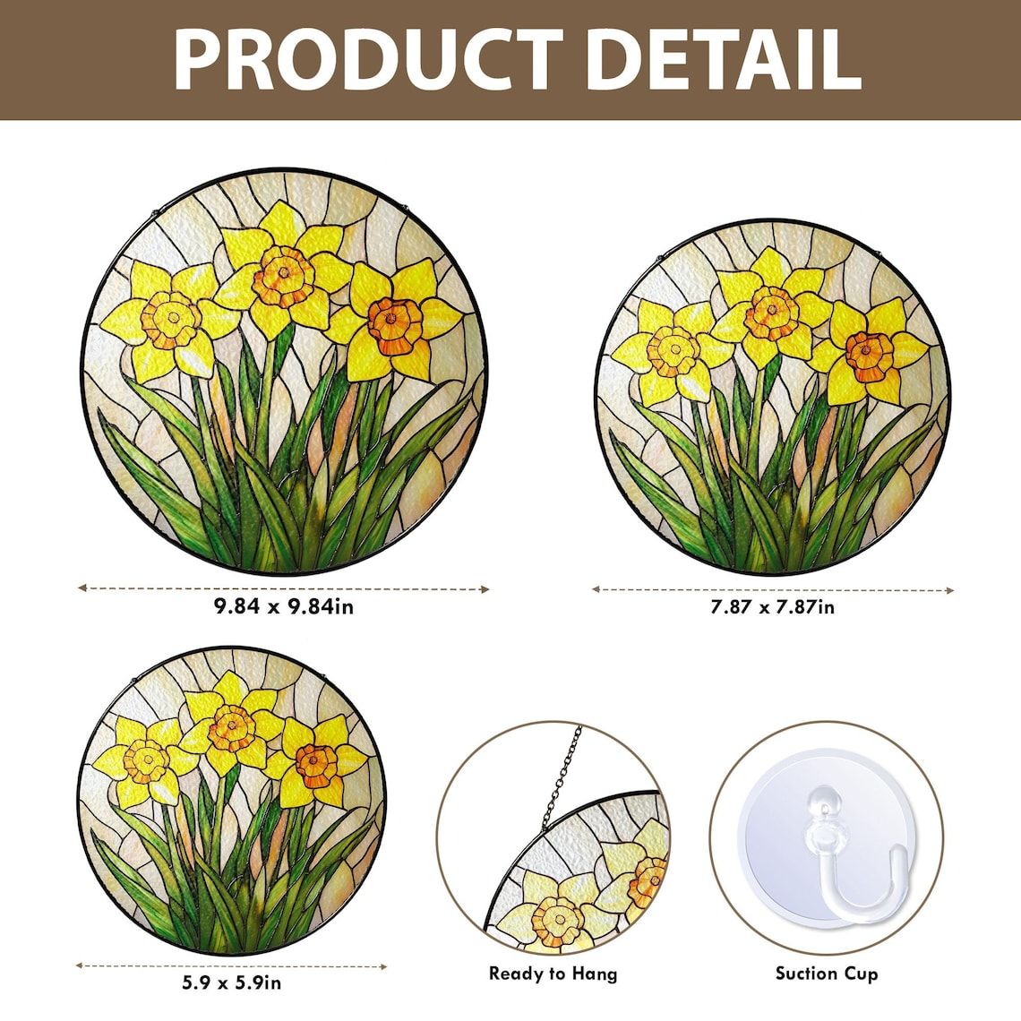 Birth Month Flower STAINED GLASS Suncatcher Window Hanging, Birth Flower Memorial Gift, Mothers Day Gift For Mom, Mothers Day Gift For Mom