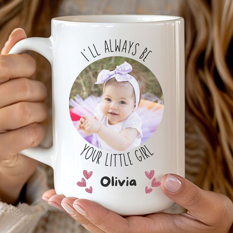 Personalized Photo Mug for Mom – “I’ll Always Be Your Little Girl” Custom Baby Picture Gift