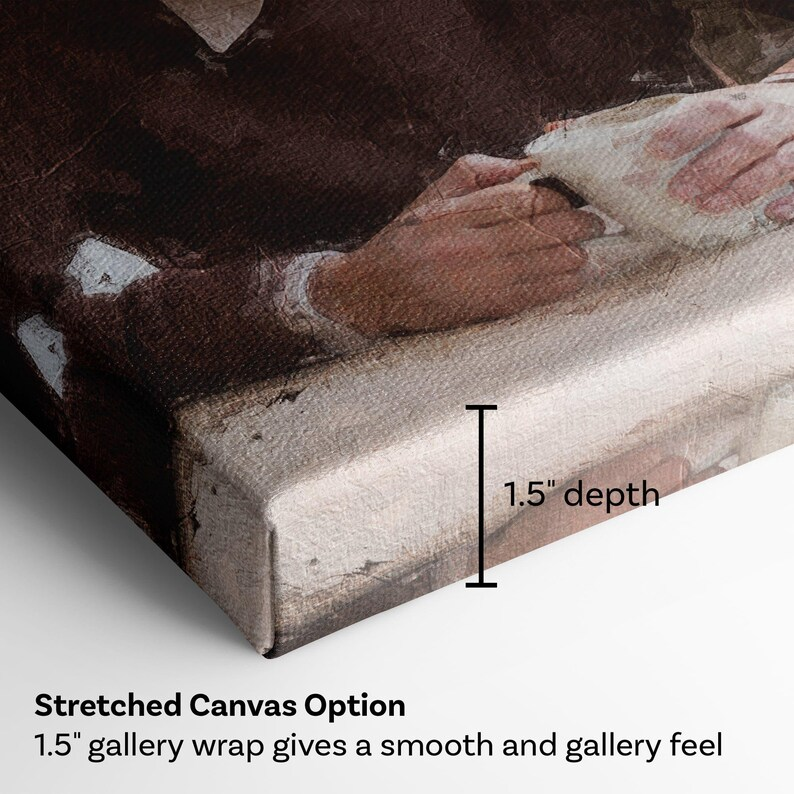 Mommy and Me Custom Oil Painting from Photo - Mothers Day Gift for Pregnant Women - Baby Announcement of Mom - Custom Stretched Canvas