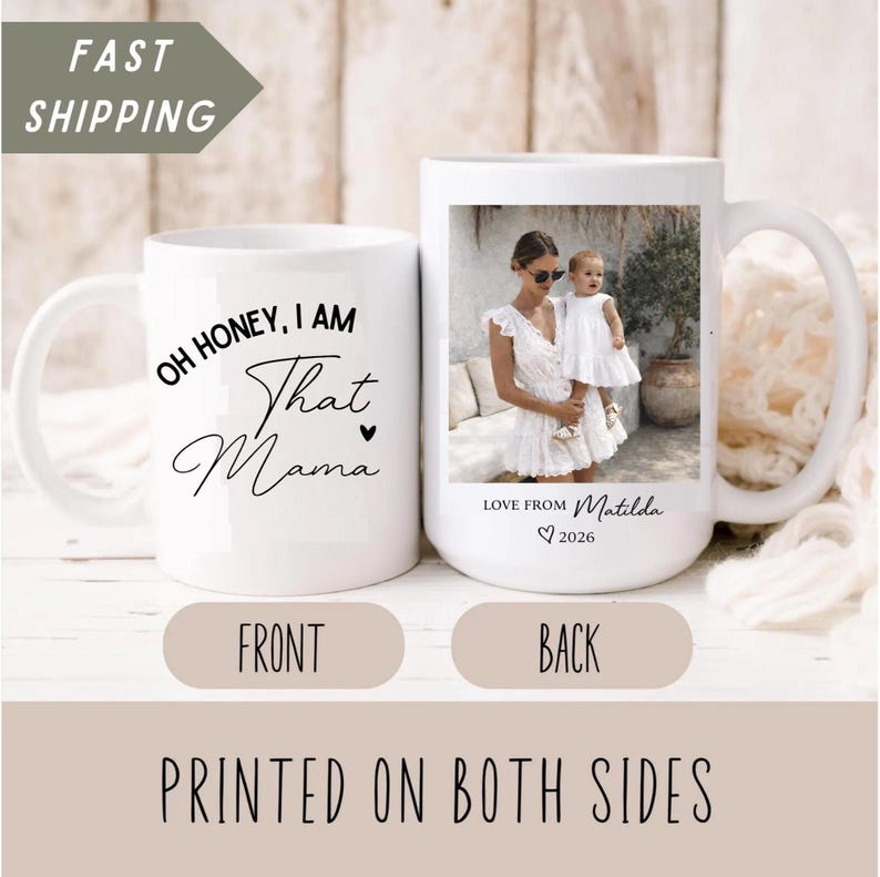 Personalized Mom Photo Mug – Custom Picture Coffee Cup, Perfect First Mother’s Day Gift