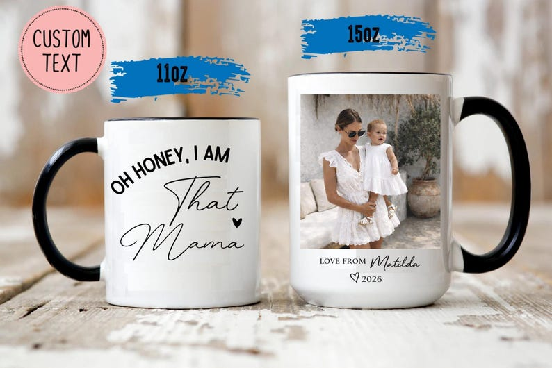 Personalized Mom Photo Mug – Custom Picture Coffee Cup, Perfect First Mother’s Day Gift
