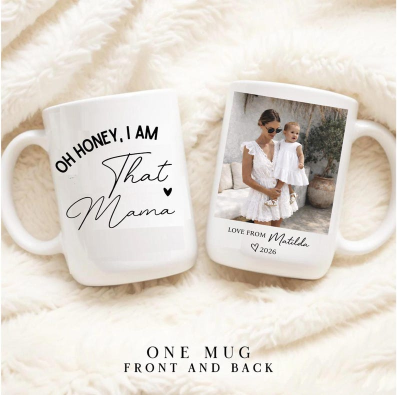 Personalized Mom Photo Mug – Custom Picture Coffee Cup, Perfect First Mother’s Day Gift