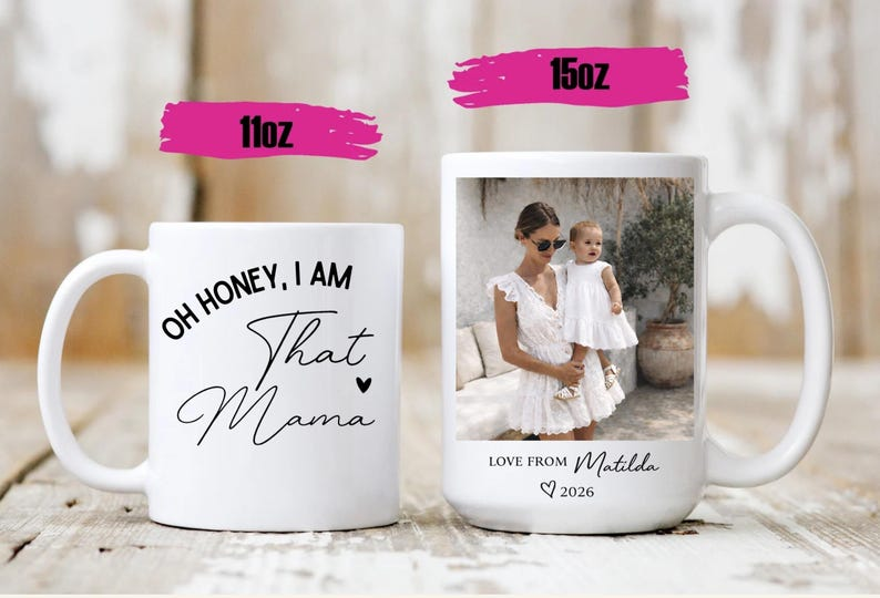 Personalized Mom Photo Mug – Custom Picture Coffee Cup, Perfect First Mother’s Day Gift