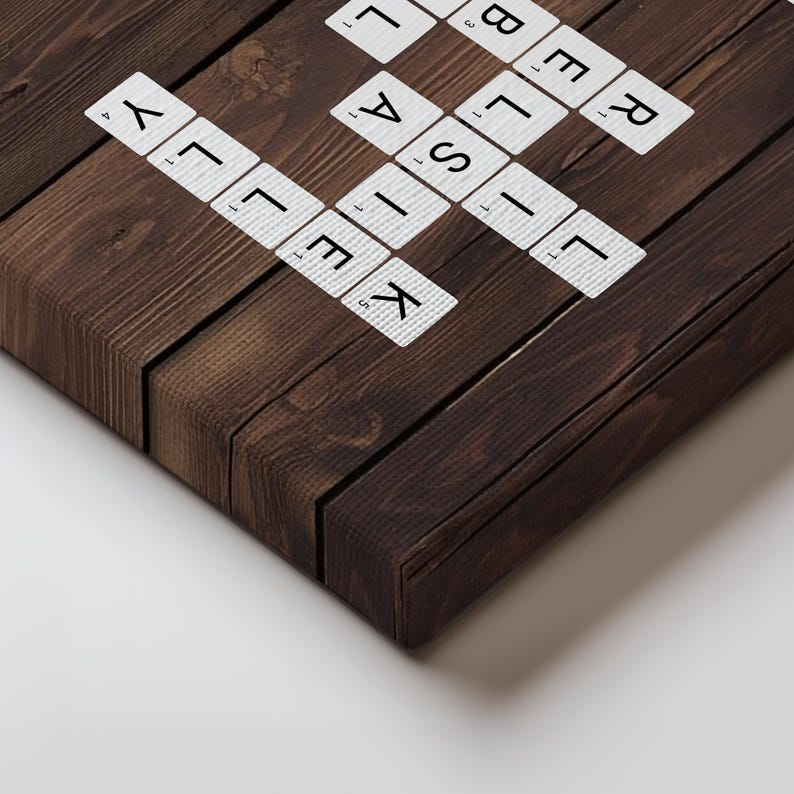 Custom Family Scrabble Canvas, Personalized Family Name Wall Art, Scrabble Tile Decor, Family Gift, Custom Canvas Print Home Decor