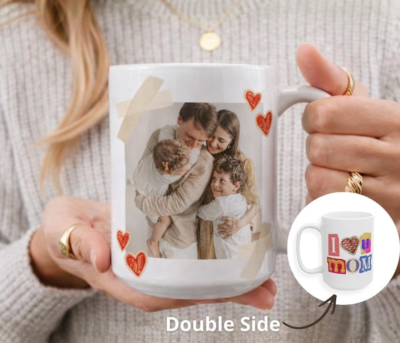 Personalized Photo Collage Mug for Mom – Custom Picture & Text Coffee Mug, Perfect Mother’s Day Gift