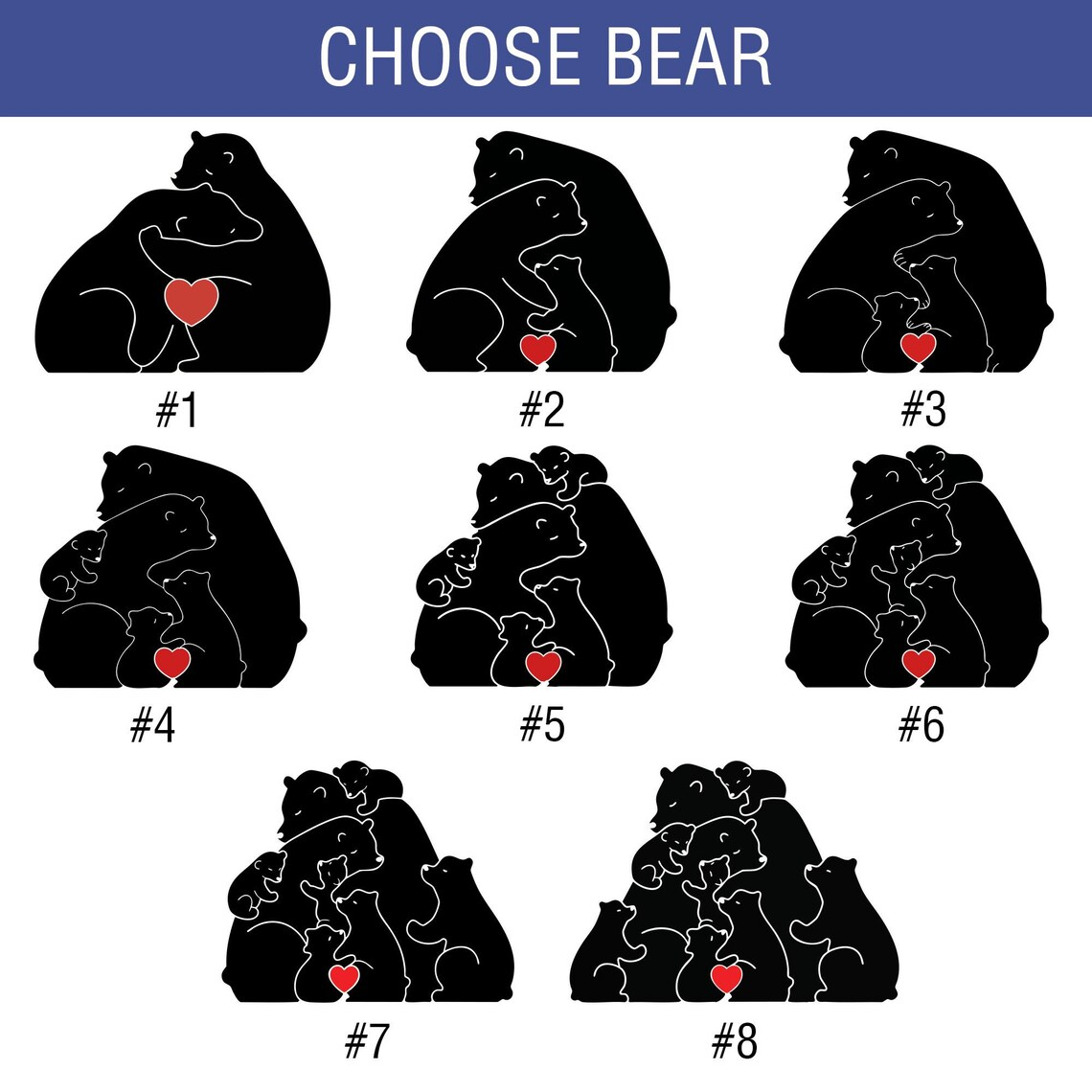 Custom Mama Bear Stained Glass Suncatcher, Personalized Bear Family Window Decor Mother's Day Gift For Mom/Grandma Birthday Keepsake