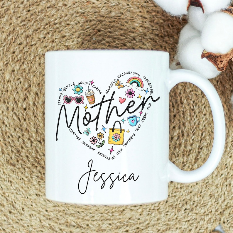 Personalized Mom Mug with Kids Names – Custom Mama Coffee Cup | Mother’s Day & Birthday Gift for Mom & Grandma