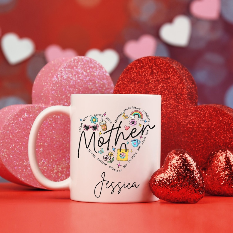 Personalized Mom Mug with Kids Names – Custom Mama Coffee Cup | Mother’s Day & Birthday Gift for Mom & Grandma