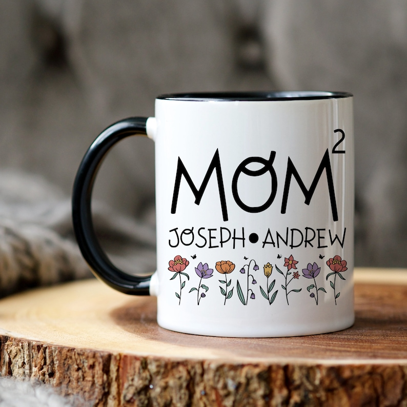 Personalized Mama of Two Mug – Custom Kids Names Coffee Cup | Mother’s Day & New Mom Gift