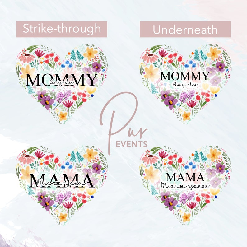 Mama or Mommy Floral Hearts Mug – 11oz Coffee Cup | Mother’s Day, Valentine’s & Birthday Gift for Mom