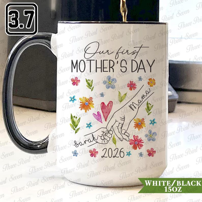 Personalized Floral Grandma Mug – Butterfly Nana Coffee Cup | Custom Grandkids’ Names Mother’s Day Gift
