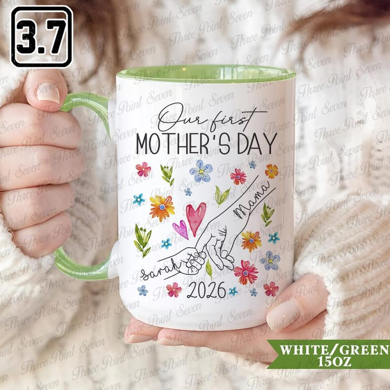 Personalized Floral Grandma Mug – Butterfly Nana Coffee Cup | Custom Grandkids’ Names Mother’s Day Gift