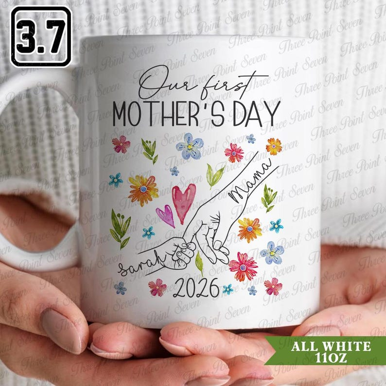 Personalized Floral Grandma Mug – Butterfly Nana Coffee Cup | Custom Grandkids’ Names Mother’s Day Gift
