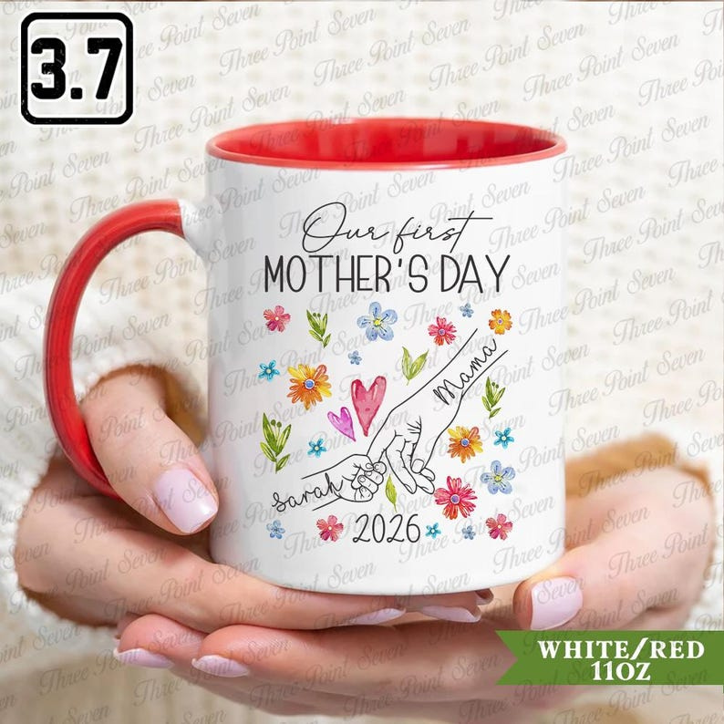 Personalized Floral Grandma Mug – Butterfly Nana Coffee Cup | Custom Grandkids’ Names Mother’s Day Gift