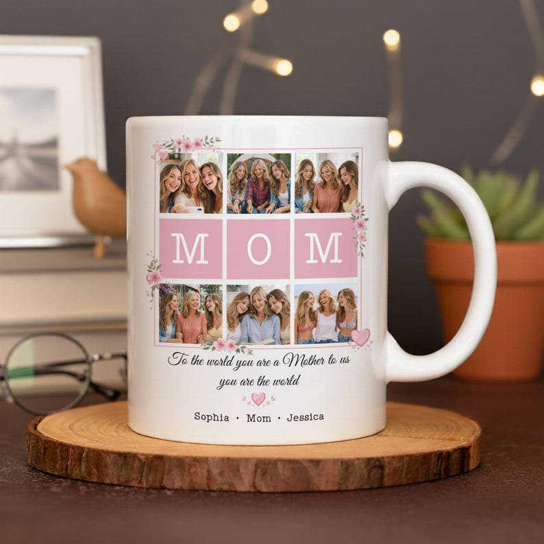 👉 Personalized Mom Photo Mug – Custom Family Picture Coffee Mug, Mother’s Day Gift from Daughter or Son