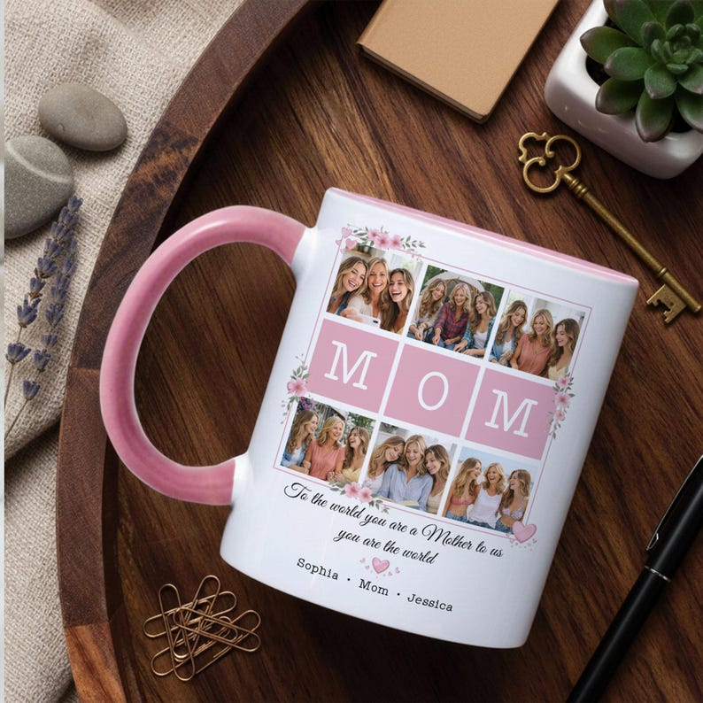👉 Personalized Mom Photo Mug – Custom Family Picture Coffee Mug, Mother’s Day Gift from Daughter or Son