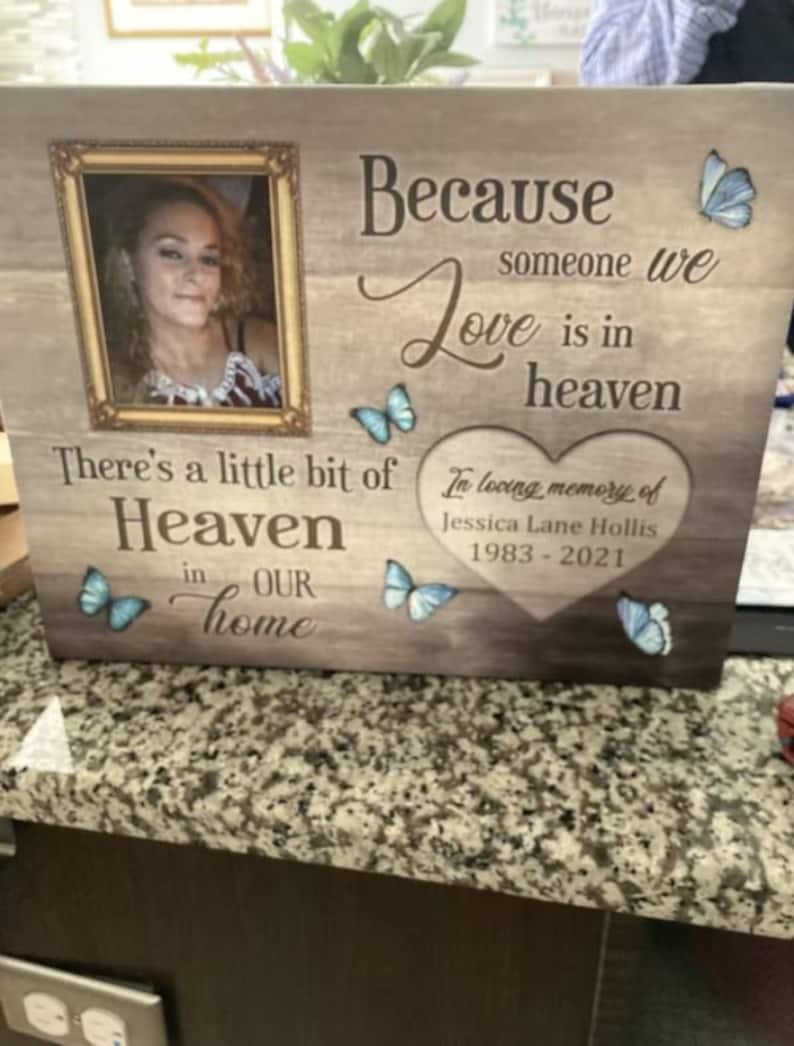 Remembrance Gift | Sympathy Gift | Memorial Gift | Custom Canvas | Bereavement Gift | Personalized Gift | Gift For Mom | Wall decor