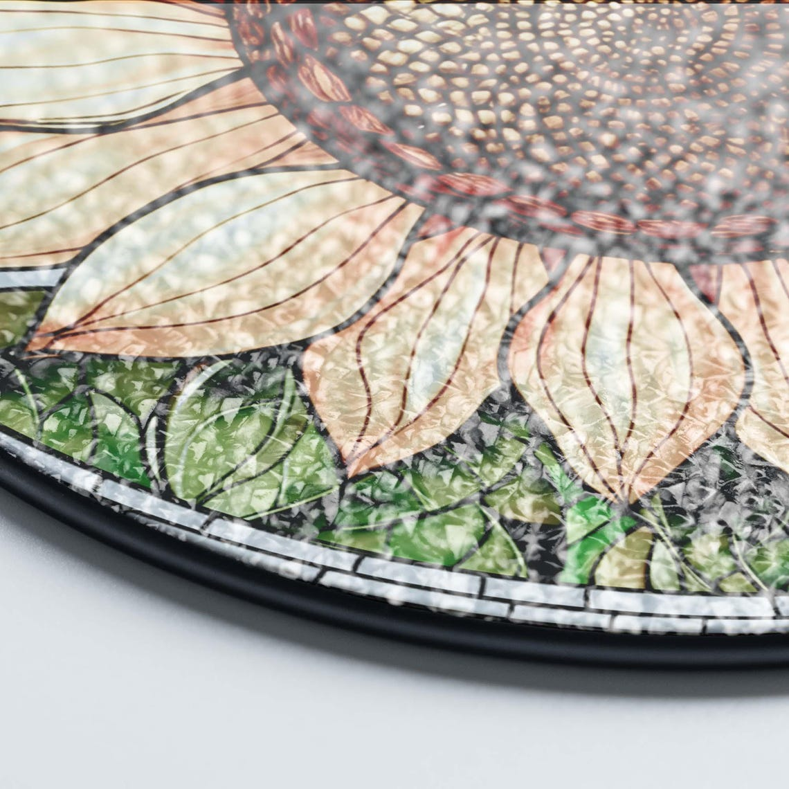 Sunflower Glass Suncatcher Floral Pendant Window Hanging, Sunflower Glass Mother's Day Gift Window Decor, Sunflower Suncatcher, Grandma Gift