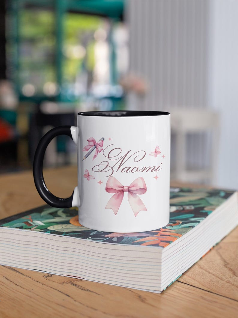 Personalized Teacher Mom Mug – Custom Gift for Educator Mama, Coquette Mother’s Day Present