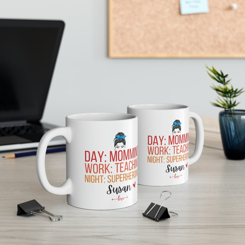 Best Teacher Mom Mug – “Best Teacher Ever” Coffee Cup, Mother’s Day & Teacher Appreciation Gift