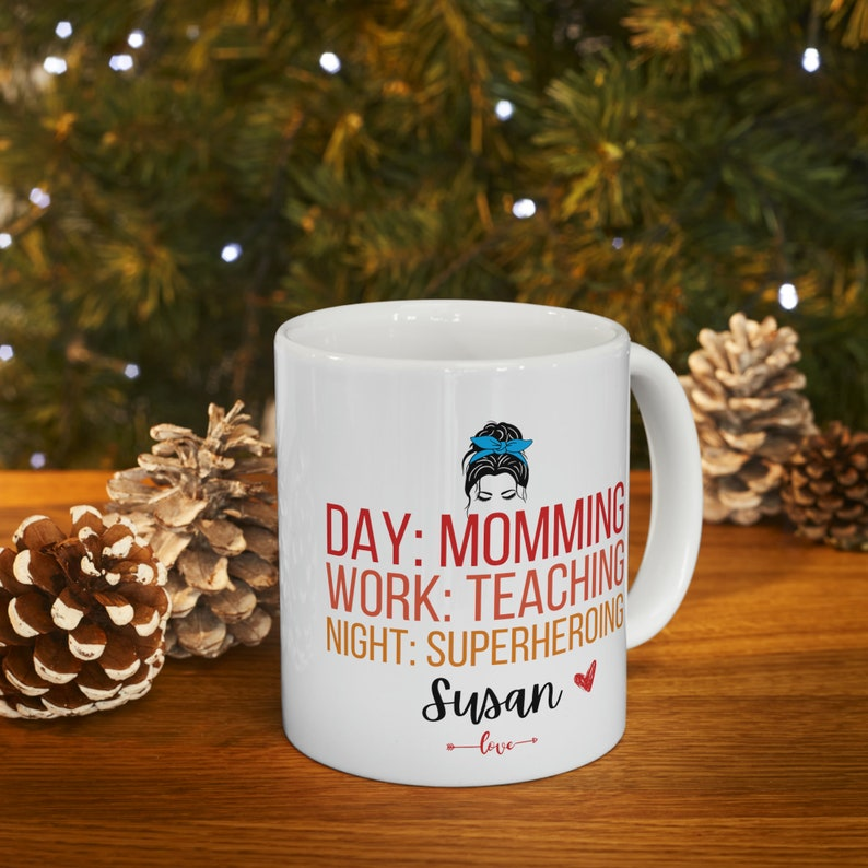 Best Teacher Mom Mug – “Best Teacher Ever” Coffee Cup, Mother’s Day & Teacher Appreciation Gift